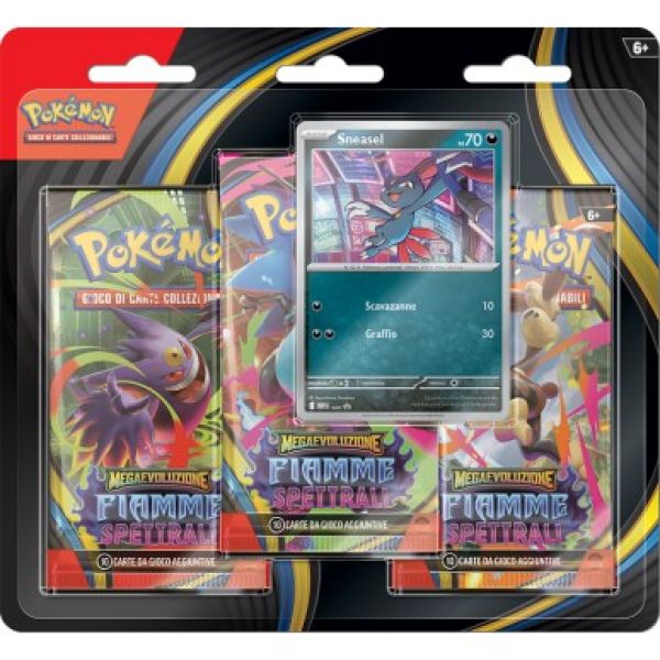 Megaevoluzione: Fiamme Spettrali – 3 Pack Blister – Sneasel – PREORDER