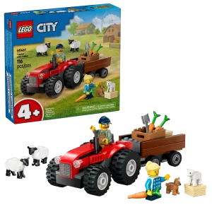 LEGO® City 60461 - Trattore agricolo rosso con rimorchio e pecore