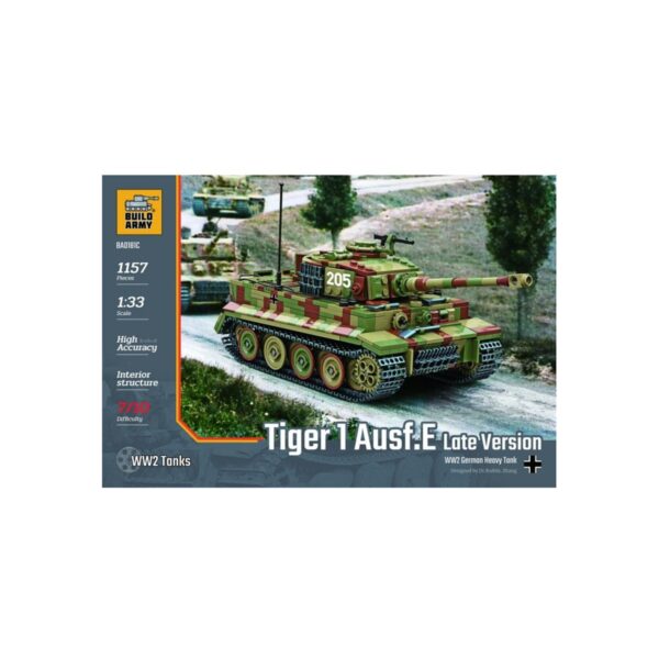BUILD ARMY - 0181C - WW2 German Tiger 1 E Late Version in Camouflage - immagine 5