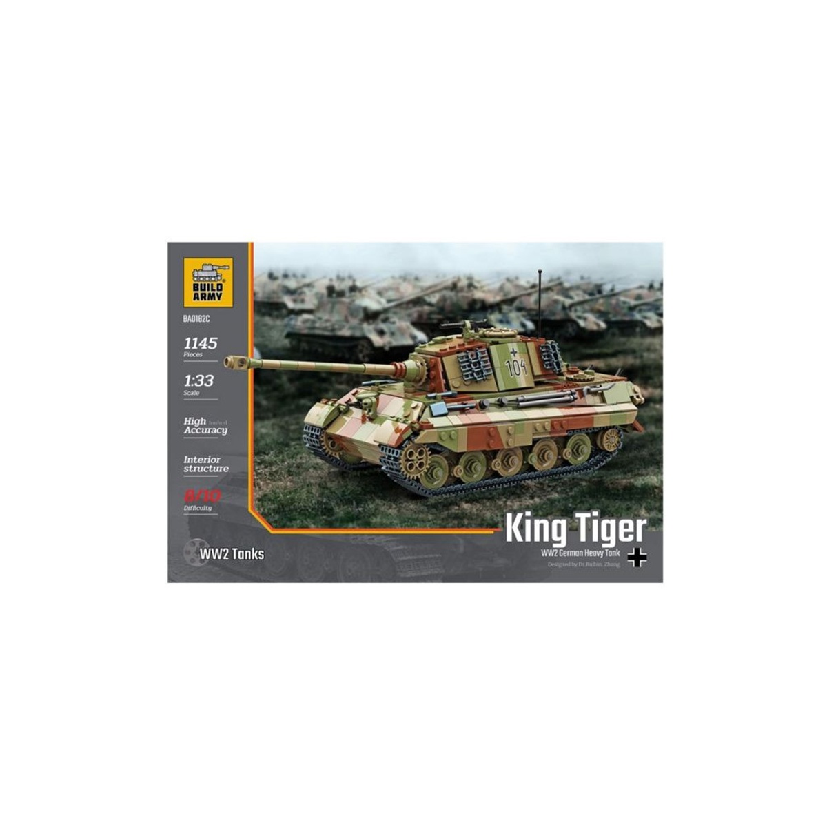 BUILD ARMY - 0182C - WW2 German King Tiger in Camouflage_V2 - immagine 5