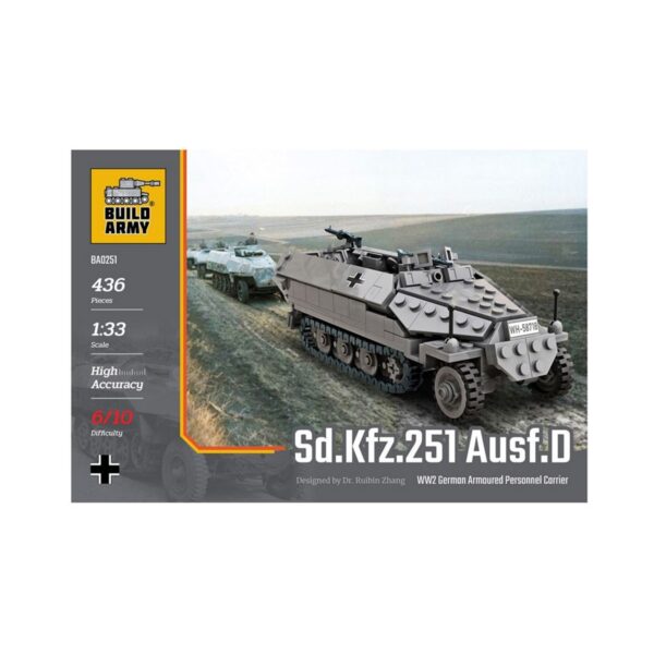 BUILD ARMY - 0251 -WW2 German Sd.Kfz.251 Ausf.D V2 - immagine 4