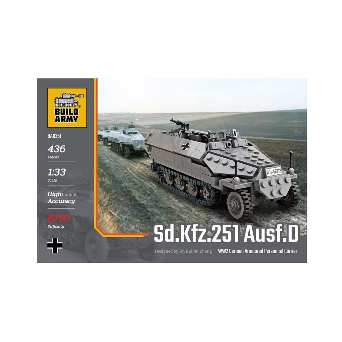 BUILD ARMY - 0251 -WW2 German Sd.Kfz.251 Ausf.D V2 - immagine 4