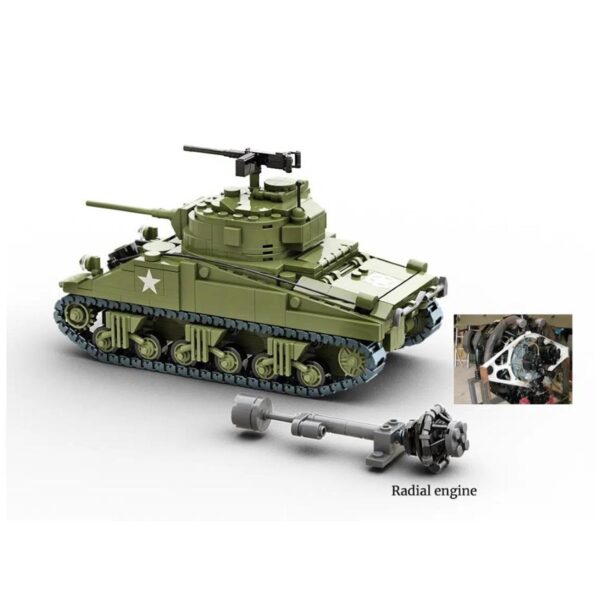 BUILD ARMY - 1001 - WW2 M4 Sherman tank_V3 - immagine 2