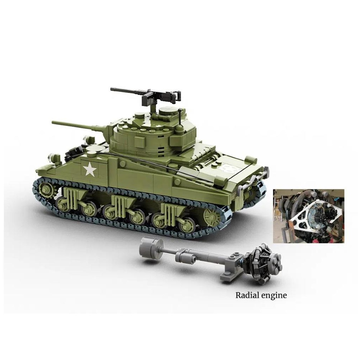 BUILD ARMY - 1001 - WW2 M4 Sherman tank_V3 - immagine 2