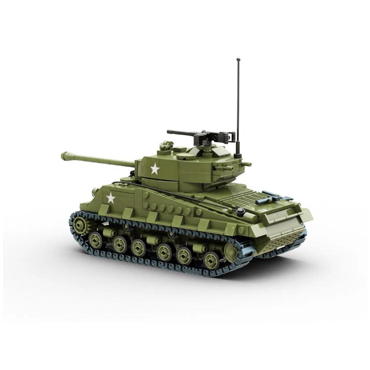 BUILD ARMY - 1002 - WW2 M4A3E8 Sherman Easy8 tank - immagine 2