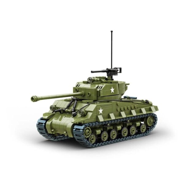 BUILD ARMY - 1002 - WW2 M4A3E8 Sherman Easy8 tank - immagine 3