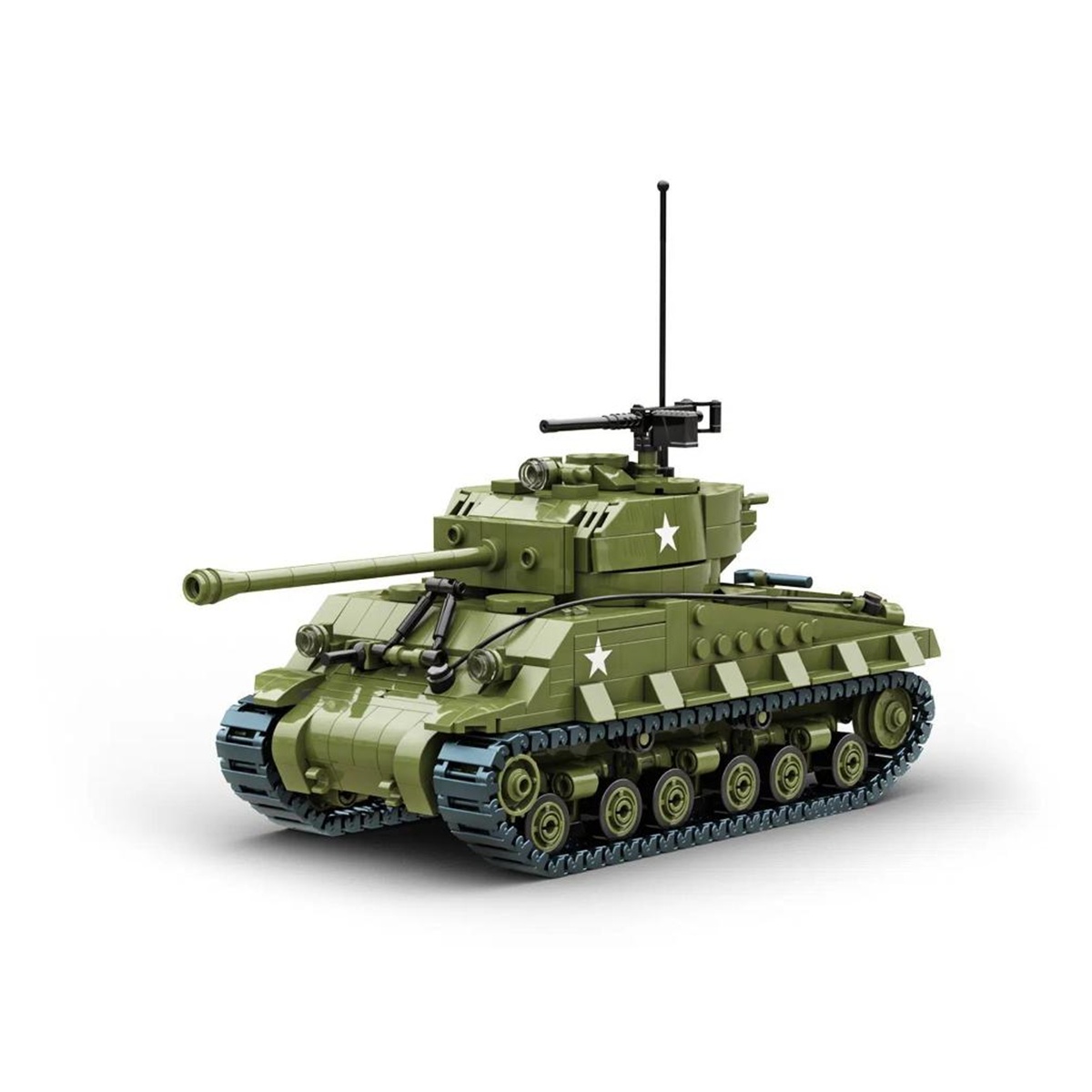 BUILD ARMY - 1002 - WW2 M4A3E8 Sherman Easy8 tank - immagine 3