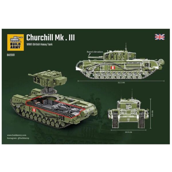 BUILD ARMY - 2001 - WW2 Churchill tank MK III - immagine 4