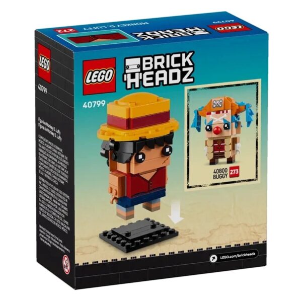 LEGO 40799 - Personaggio BRICK HEADZ di Monkey D. Luffy - immagine 5