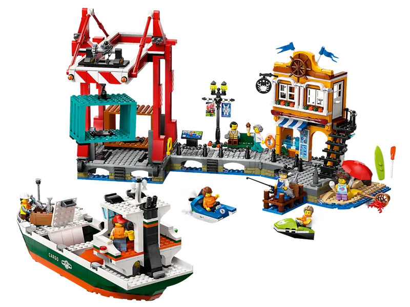 Lego City 60422 - Porto e nave merci